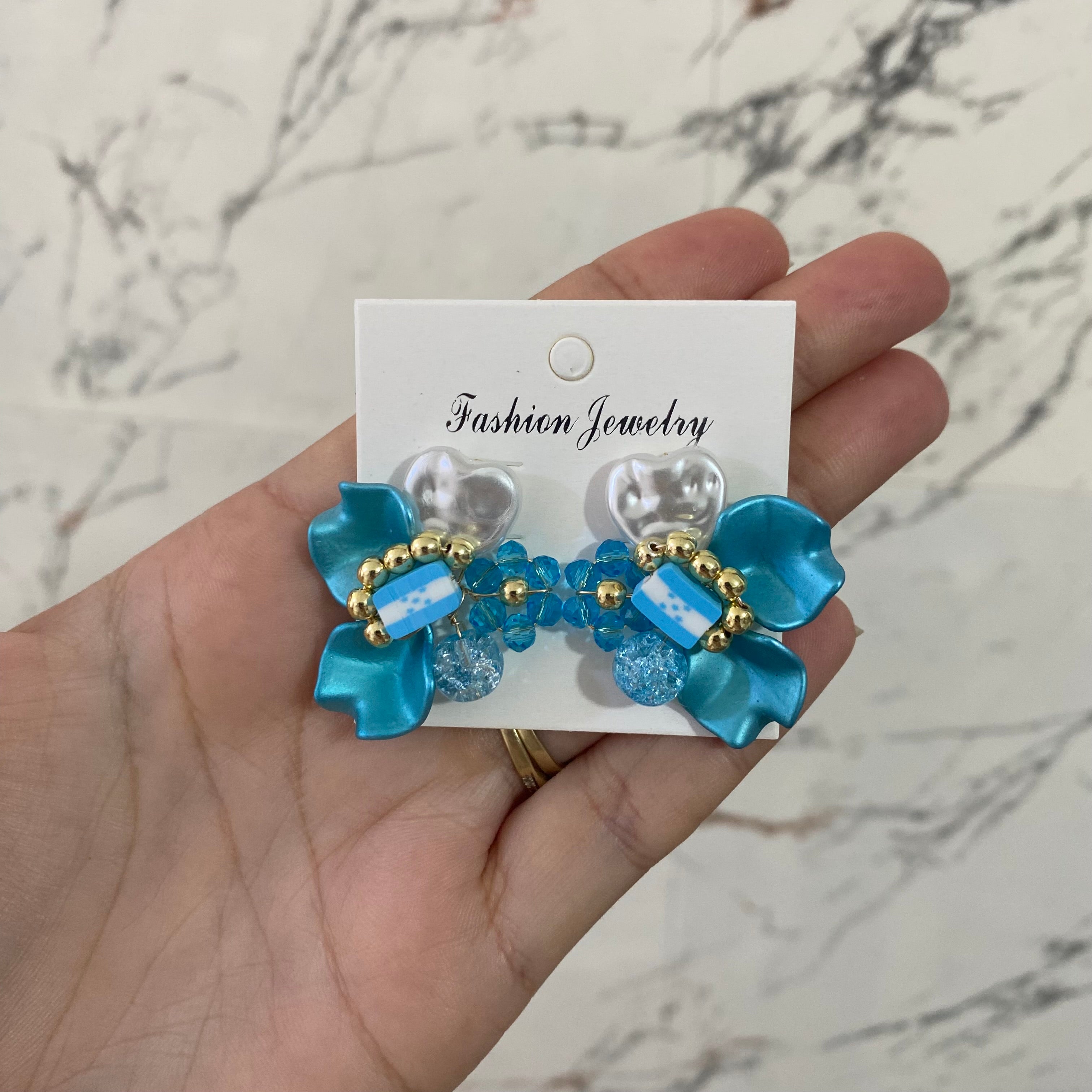 Aretes con la bandera de Honduras