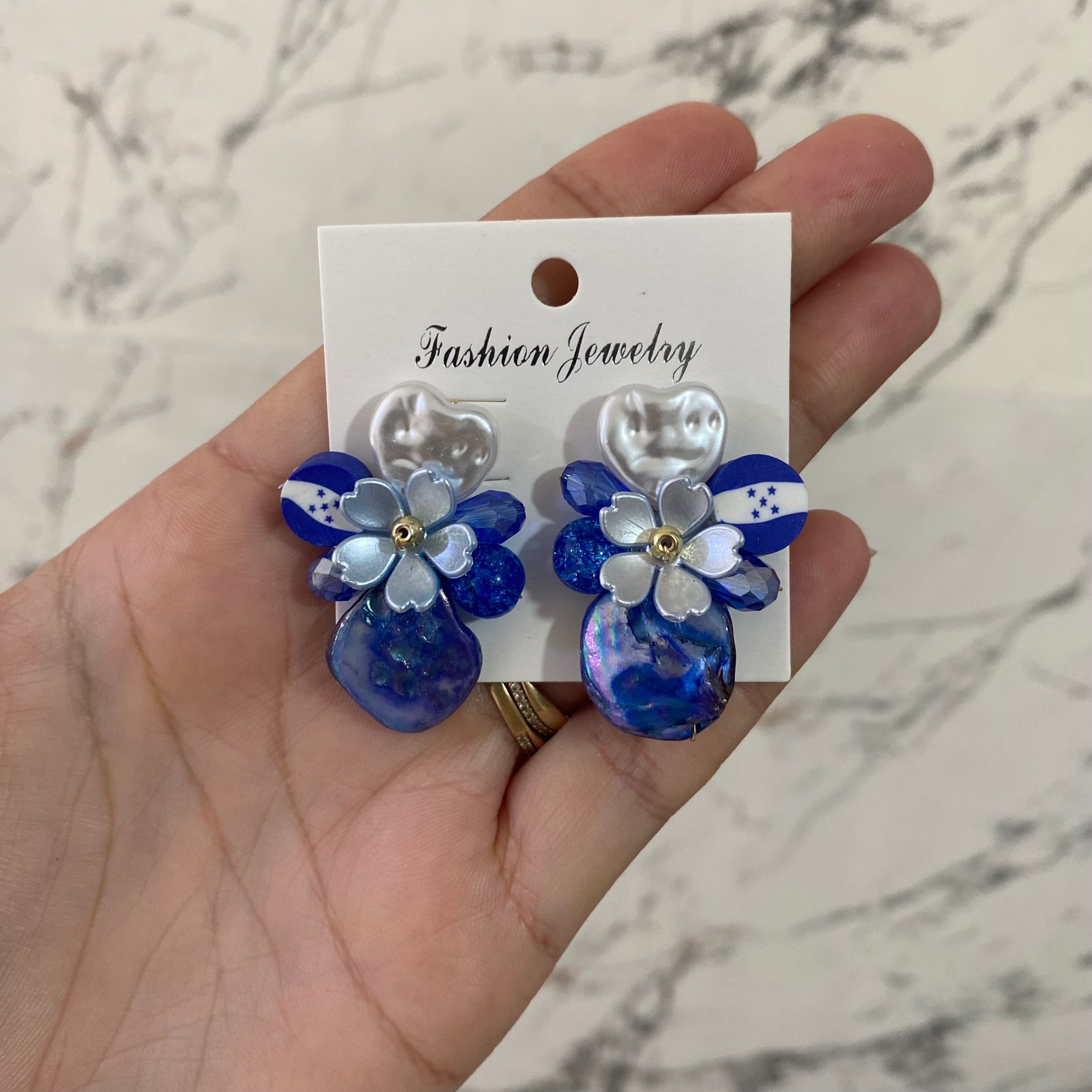 Aretes con bandera de Honduras